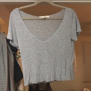 Comfy Gray Small Crop Top From Urban Outfitters